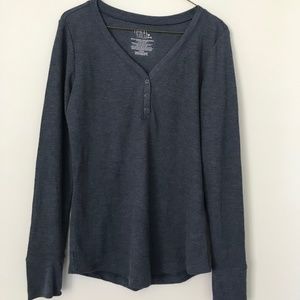 TIME and TRU long sleeve blue/grey thermal.